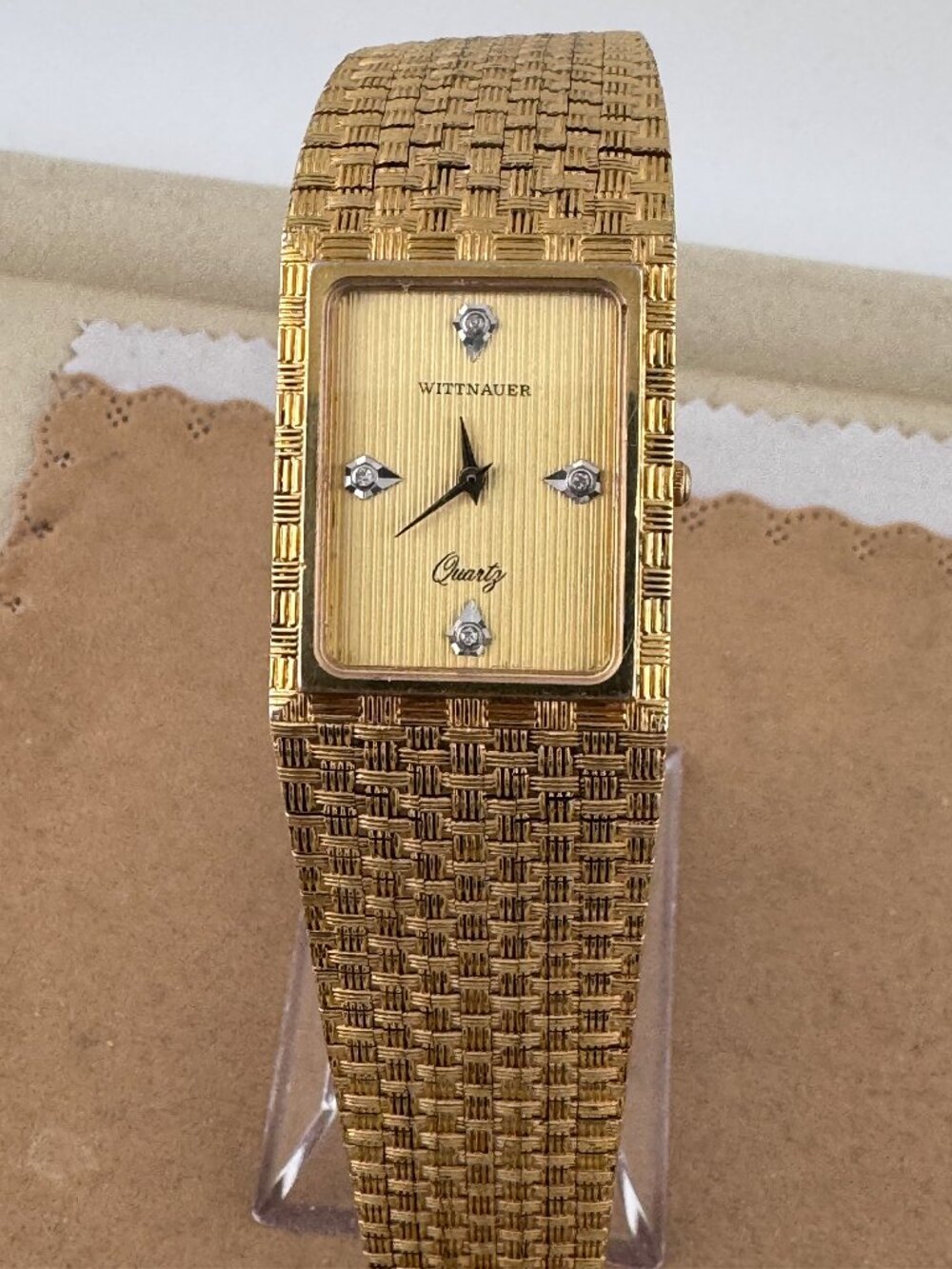 Vintage Swiss made Wittnauer Diamond dress watch and Italian Bracelet - Picture 1 of 12